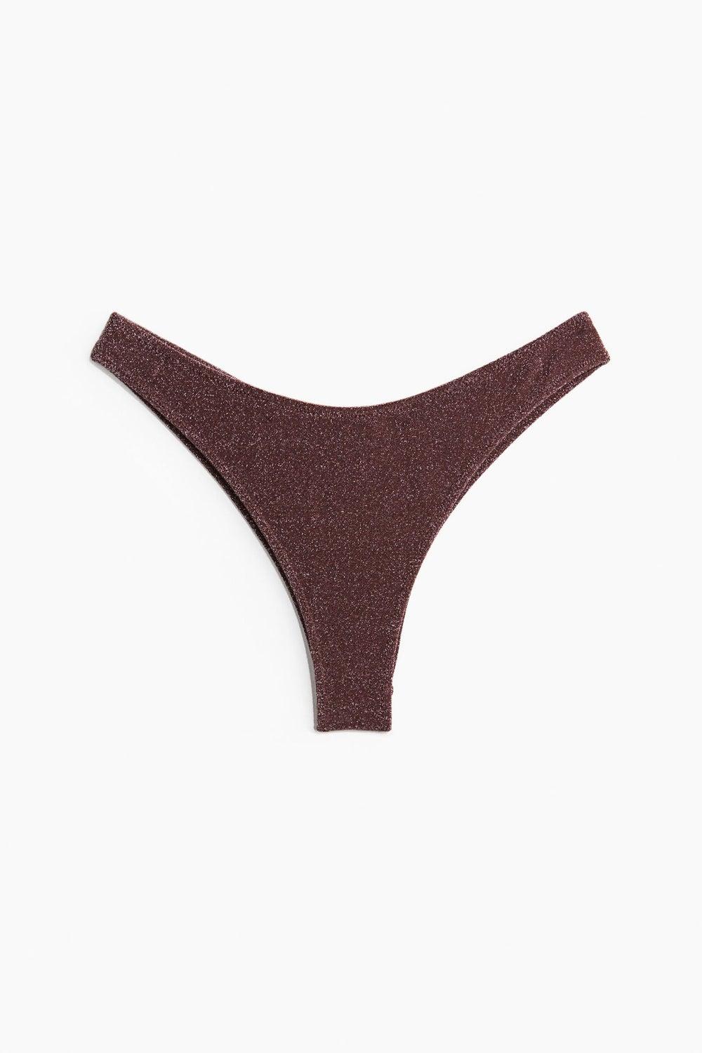 Brazilian Bikini Bottoms with Ruched Curved Waist - Image 1
