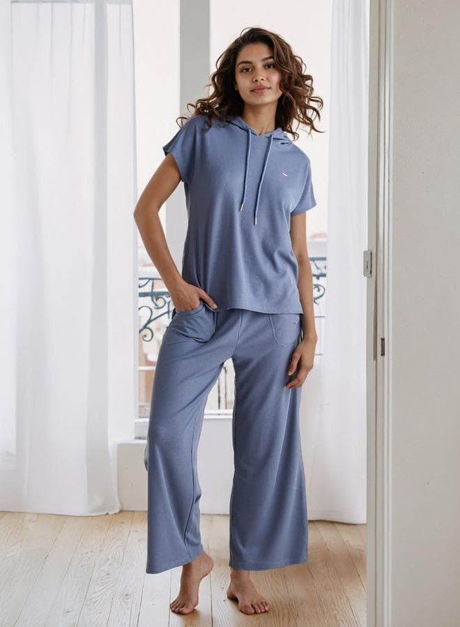 Textured Pyjama Set for आरामed Nightwear - Image 1