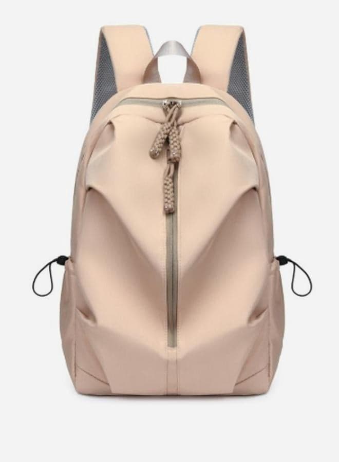 Styli Front Zip Backpack with Drawstring Detail - Image 1