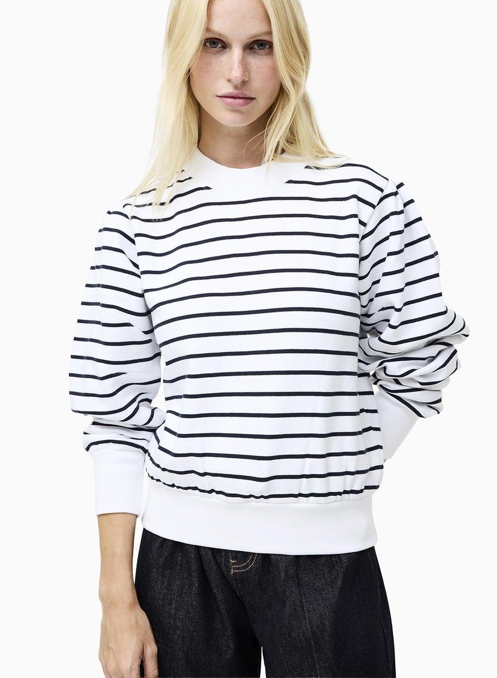 Sunday Sweat Striped Sweatshirt - Image 1