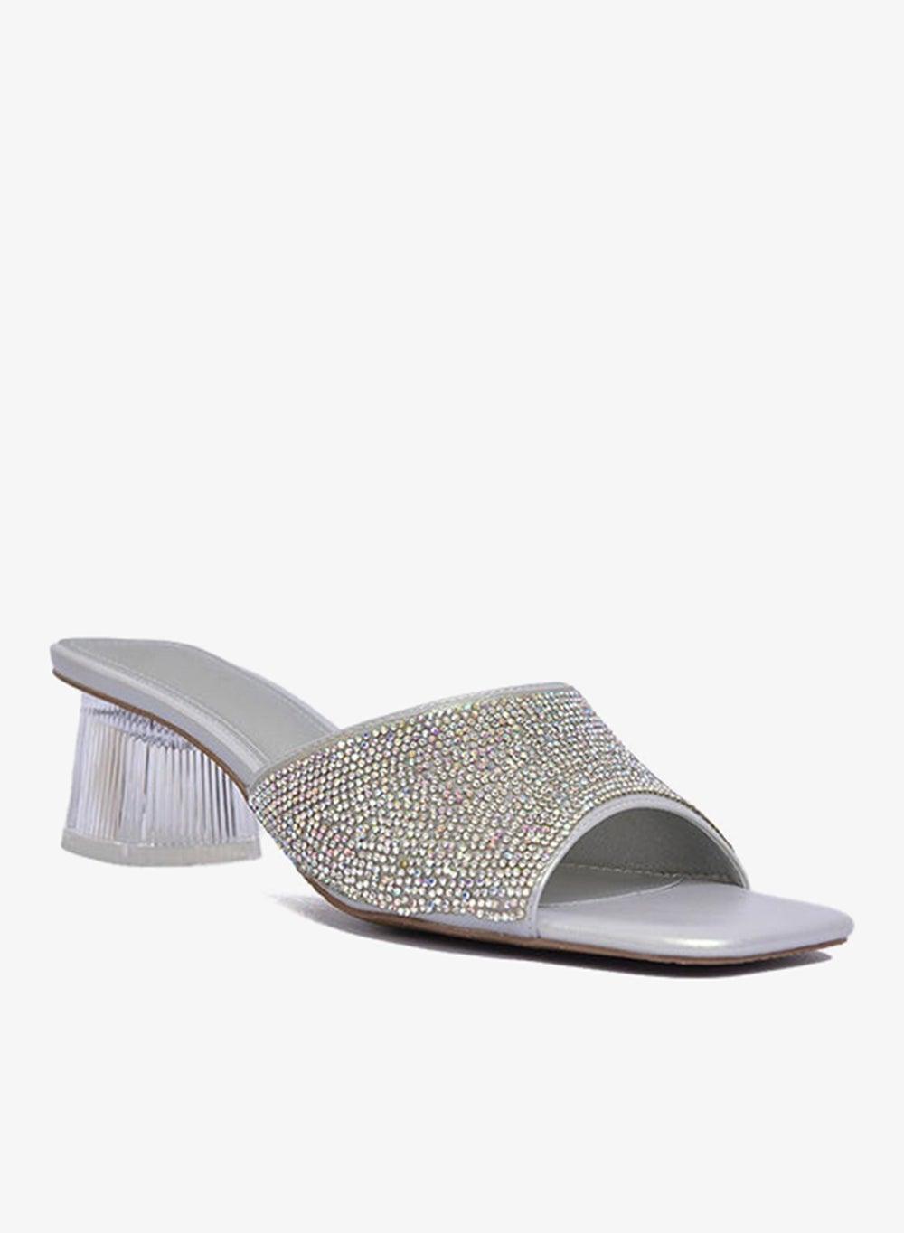One Strap Mid Heel Sandals - Image 1