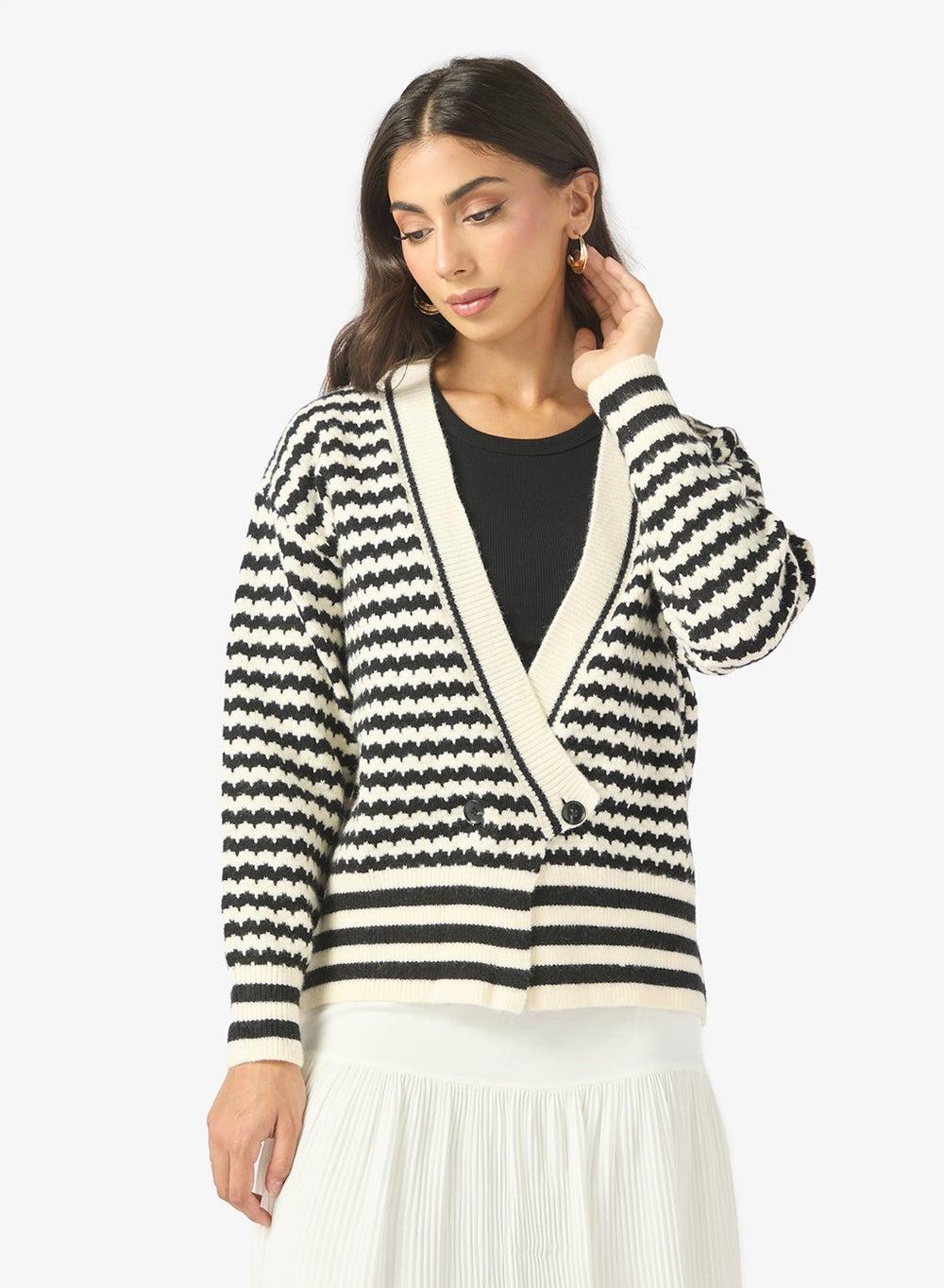 Stripe Sweater for Women - Image 1