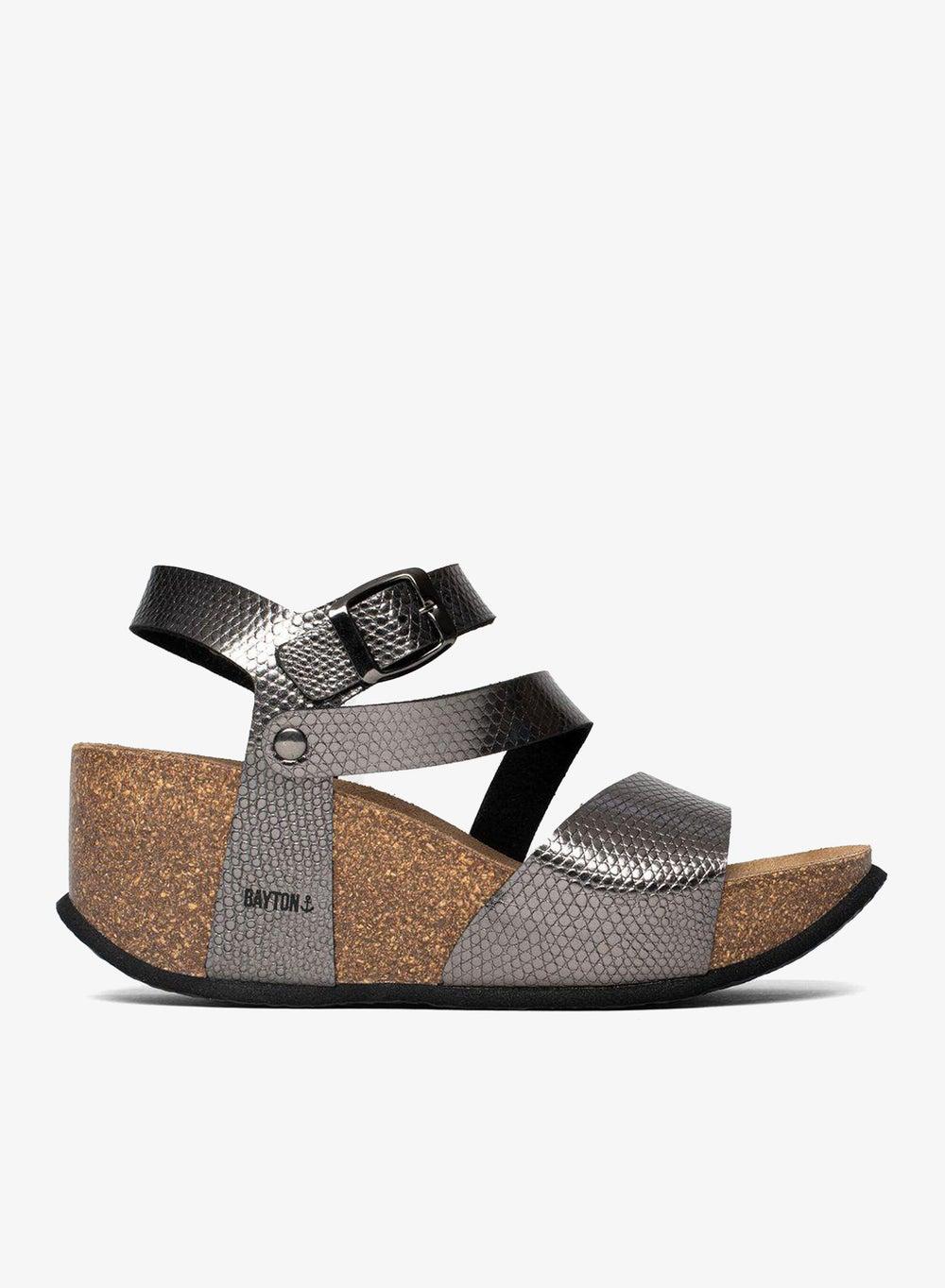 Melilla Strappy Mid Heel Wedges - Image 1