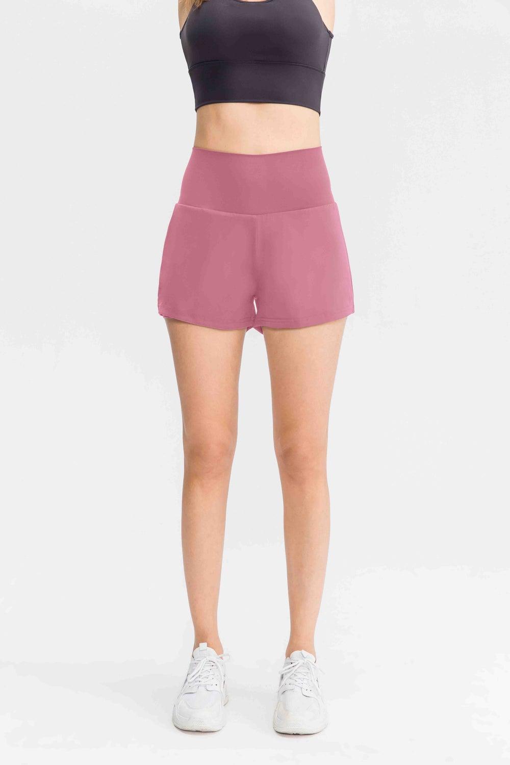 Pink Women's Shorts with Built-In Shorts and Pocket SVL - Image 1