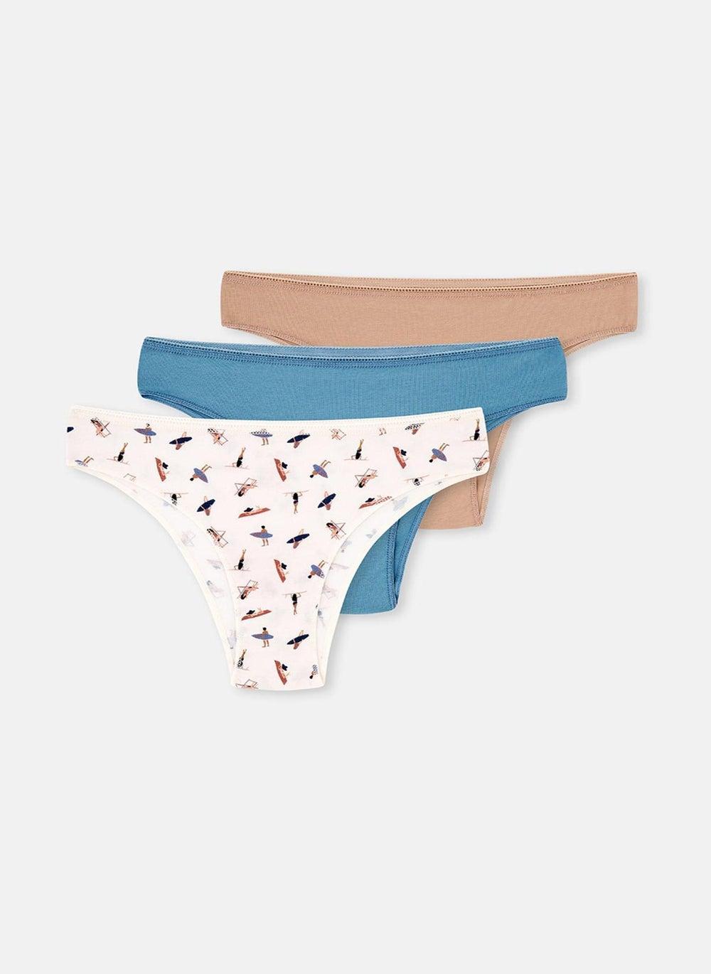 3 Pack Brazilian Supreme Mid Rise Women's Underwear - Image 1