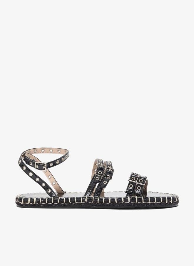 Studded Multi Strap Flat Sandal - Image 1