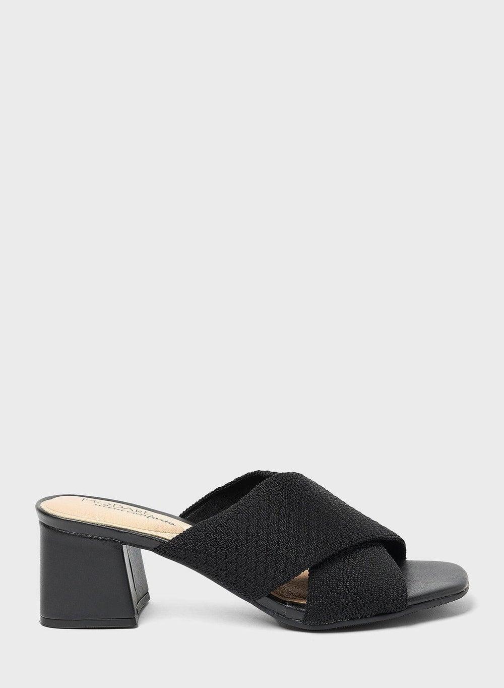 Women’s Mid Heel Sling Back Sandals with Ankle Strap - Image 1