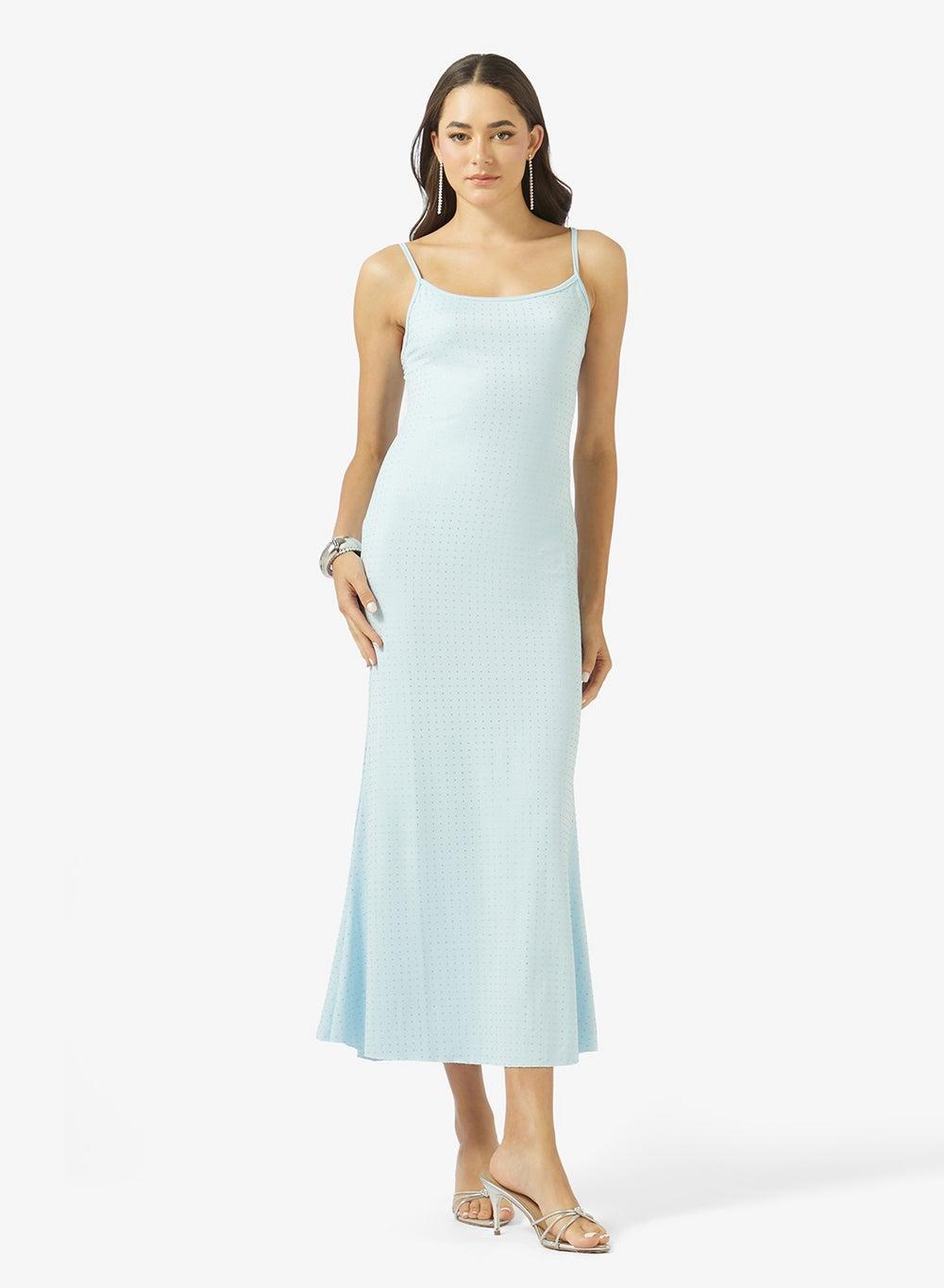 Bead Embellished Midi Slip Dress - Image 1