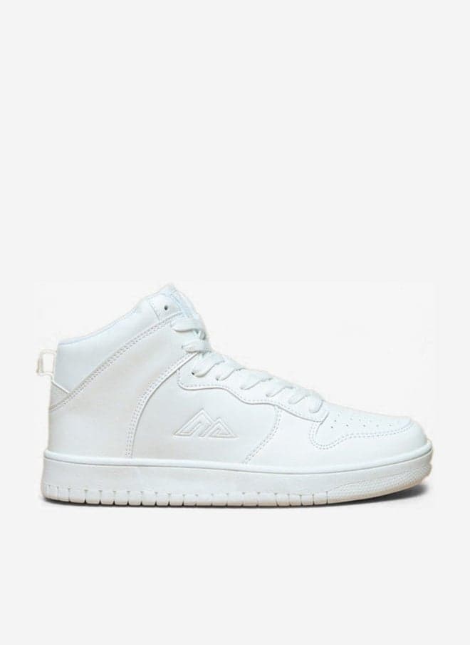 Women's Solid High Top Lace-Up Sneakers - Image 1
