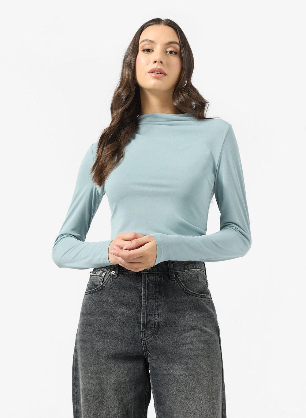 ONLFREE LIFE Long Sleeve Drape Top - Image 1