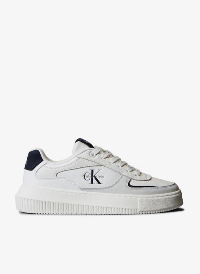 Casual Low Top Sneakers with Two-Tone Finish - Image 1