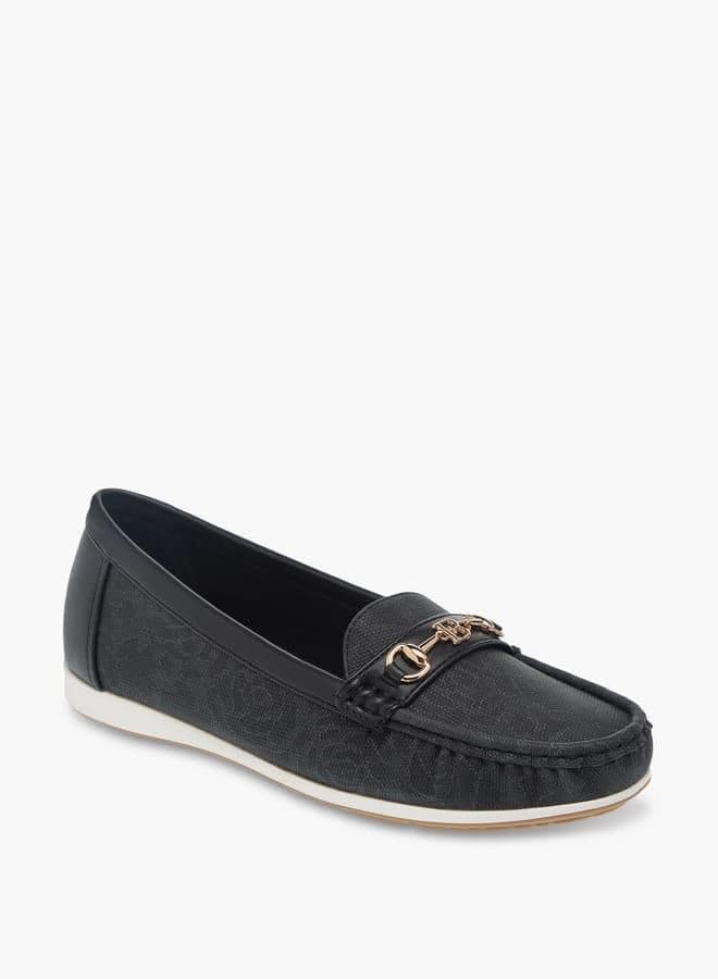 Women's Buckle Loafers with Slip-On Closure - Image 1
