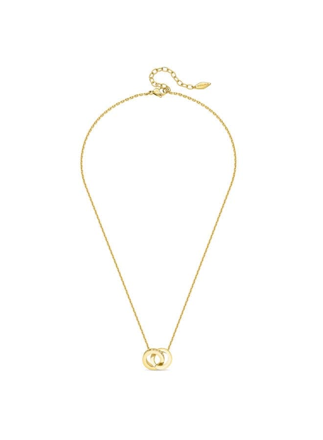 Unity Gold-Plated Crystal Interlock Necklace - Image 1
