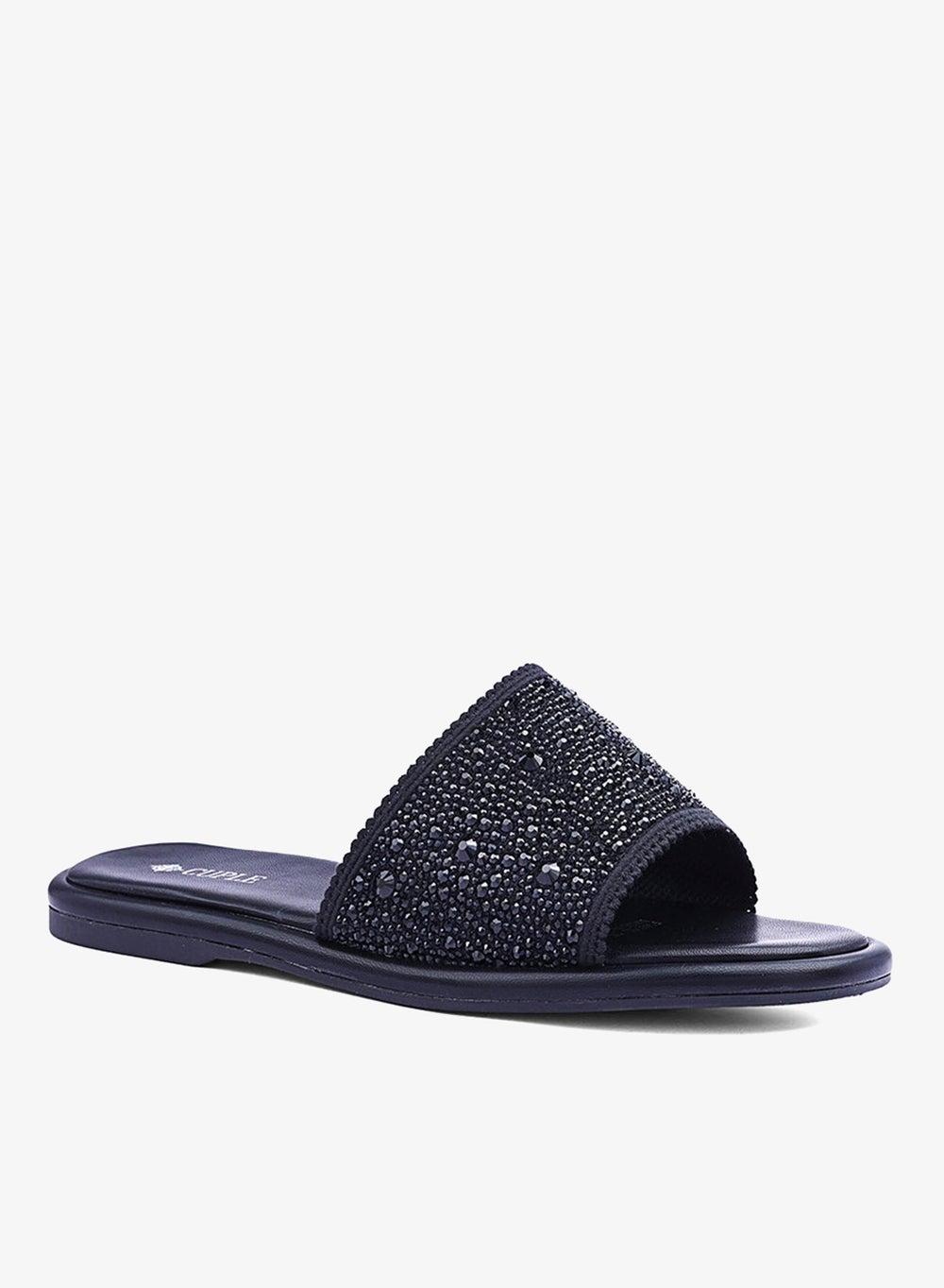 Women's Wide Strap Flat Slide Sandals - Image 1