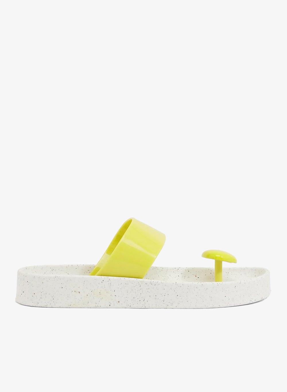 White/Yellow Anti-Slip Women’s Sandals with 3CM Platform - Image 1