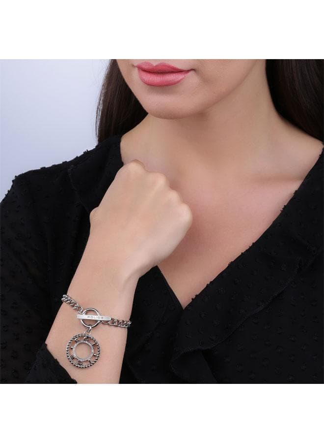 Adorn Silver Bracelet with Crystal Charm - Image 1