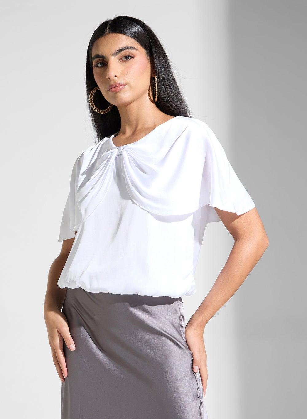 Short Sleeve Modest Blouse for Women - Image 1