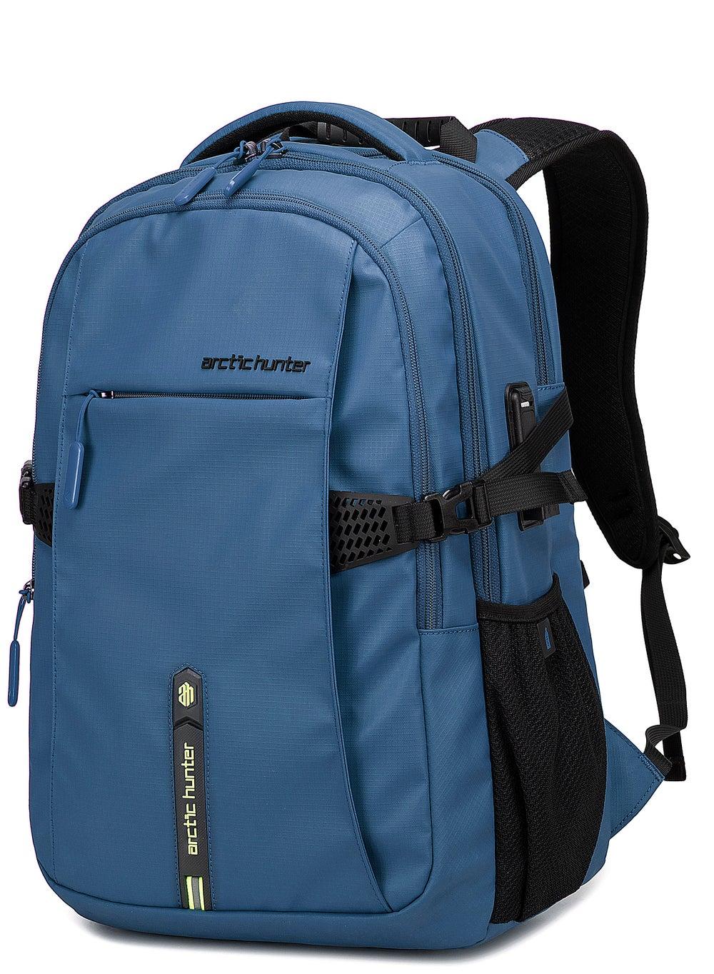 B00388 Blue 30L Travel Daypack with USB Port - Image 1