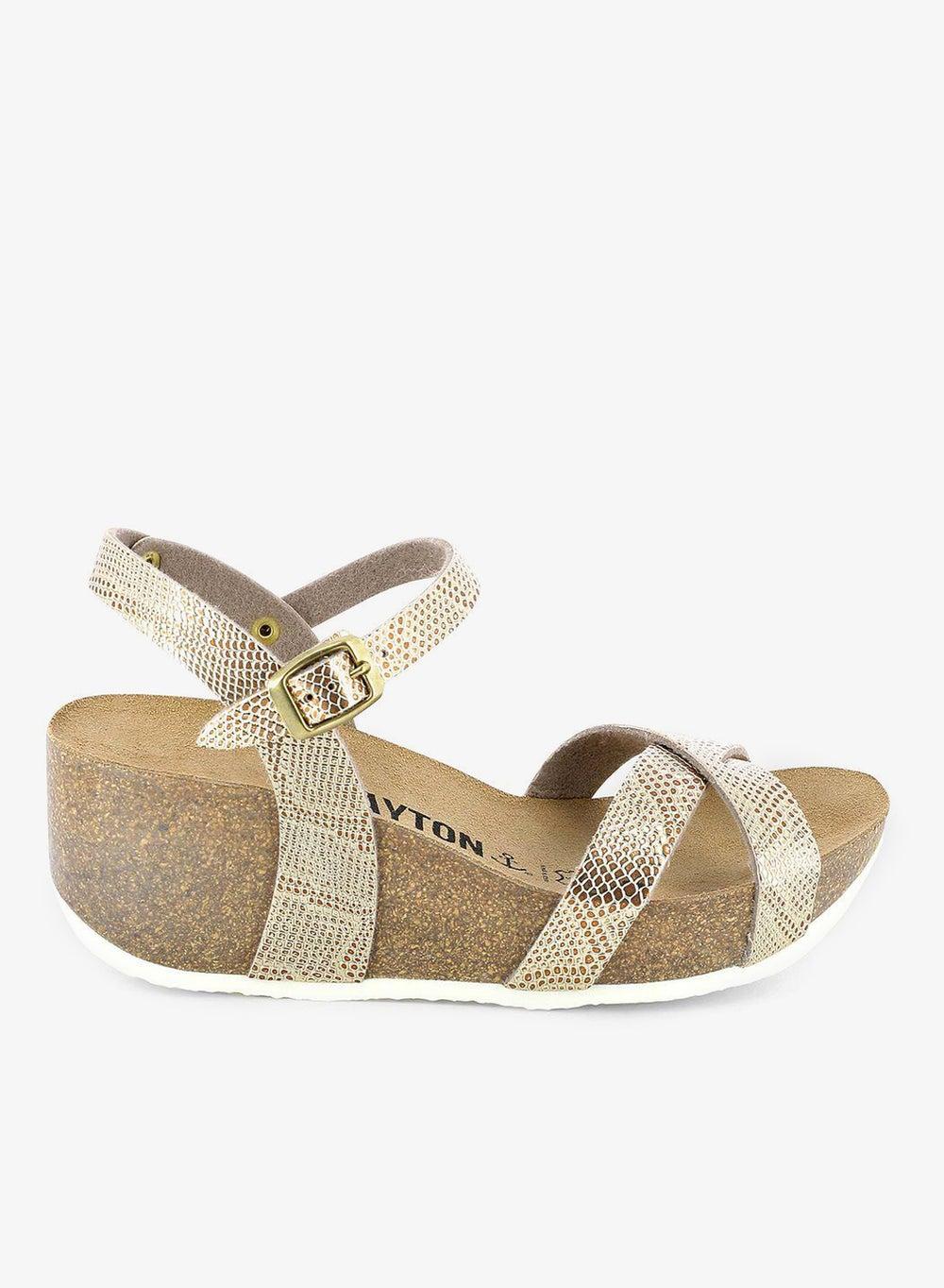 Venus Strappy Mid Heel Wedges - Image 1