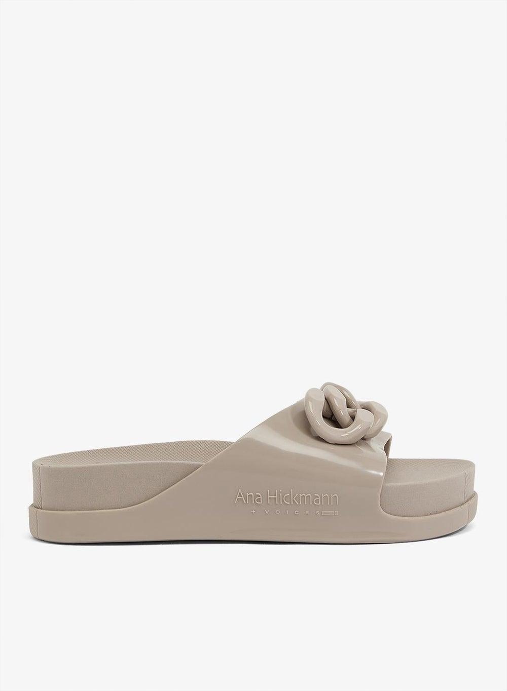 Slide Soul Corrente Beige Chain Detail Anti-Slip Slides - Image 1
