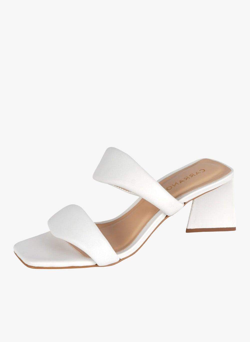 Carrano DUO STRAPS Puffy Mid Heel Triangle Sandal 429003 Cab129 - Image 1