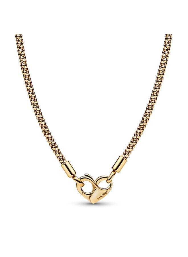 Pandora Moments Studded Chain Necklace with Heart Clasp - Image 1