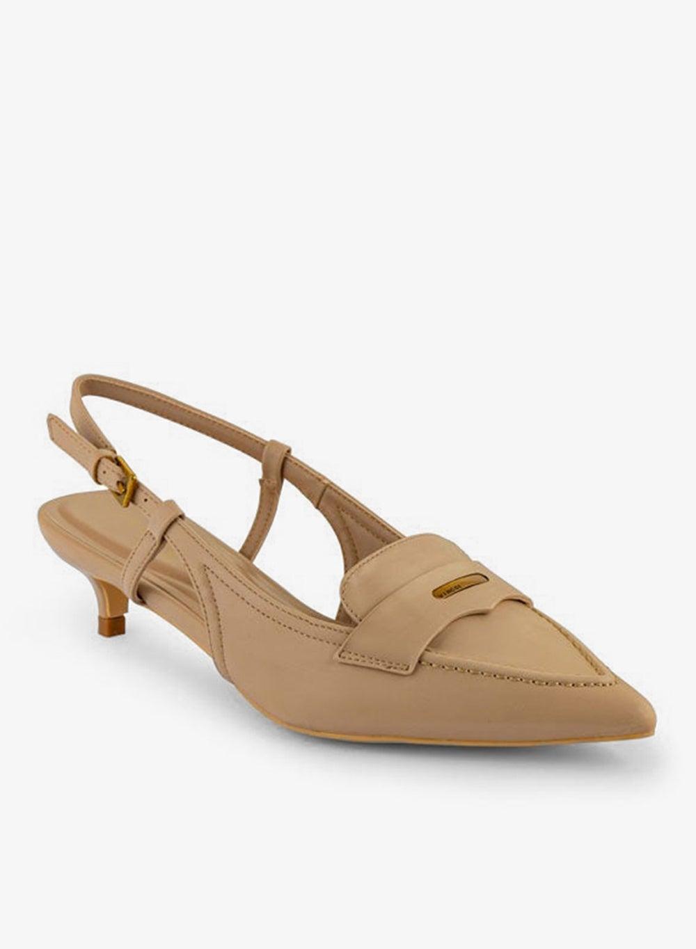 Women Pointed Toe Mid Heel Ankle Strap Sandals - Image 1