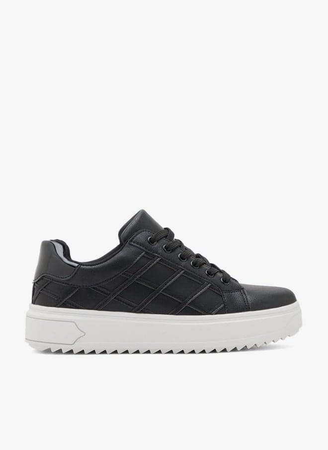 Stripe Panel Casual Low-Top Sneakers - Image 1