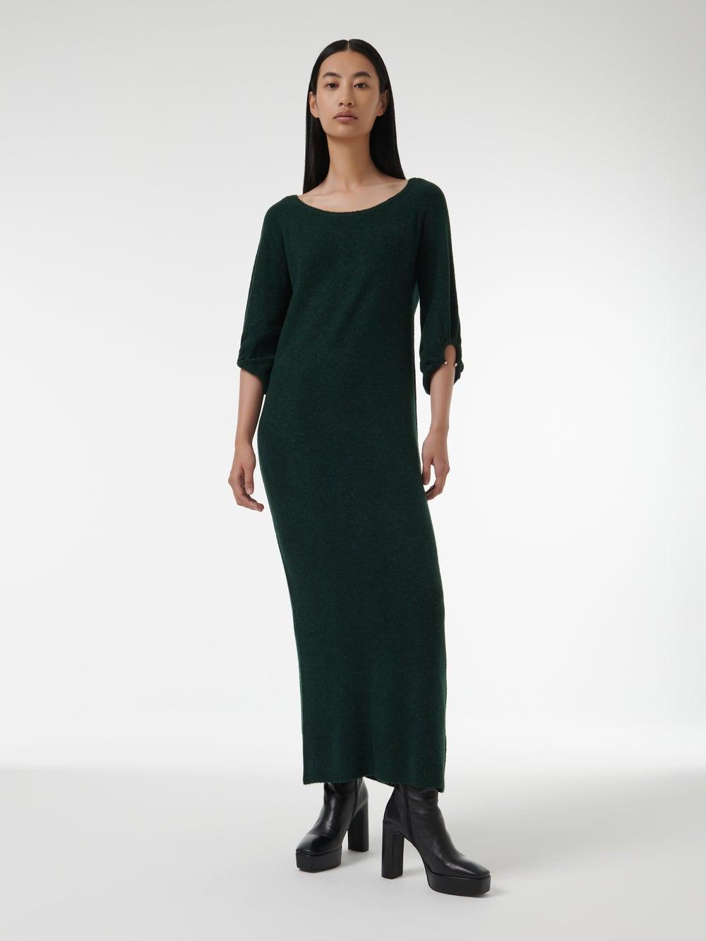 Balloon Sleeve Off-Shoulder Knit Kaftan - Image 1
