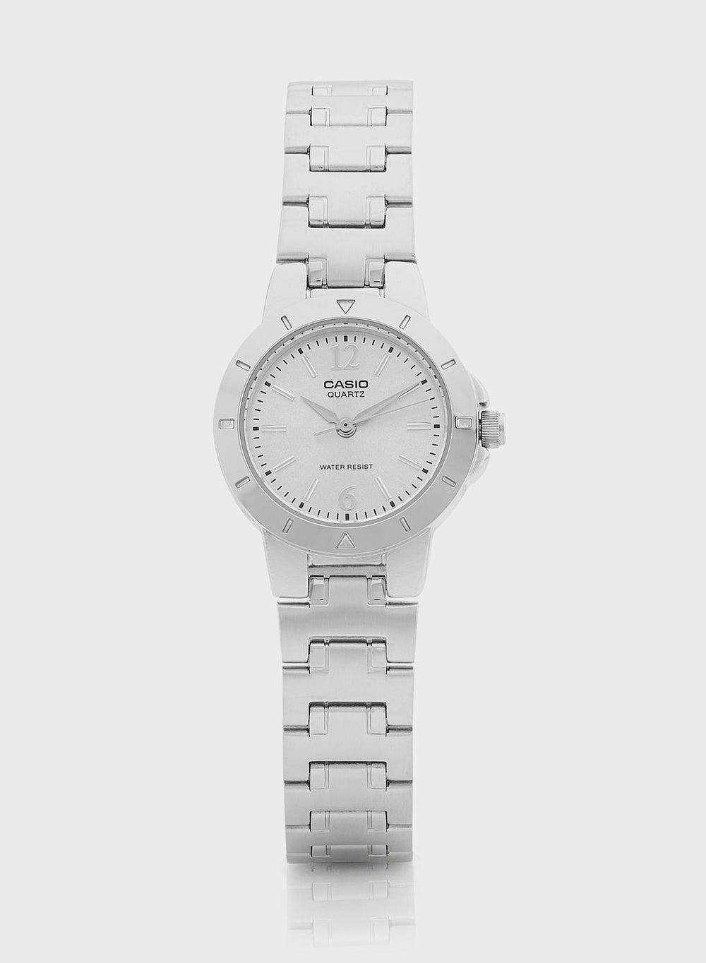 Steel Strap Analog Watch with Round Dial - Image 1