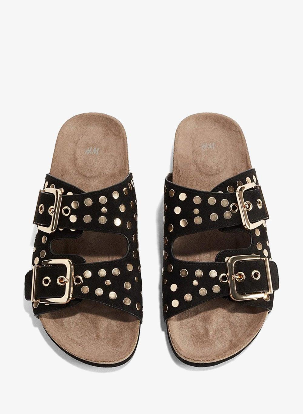 Studded Sandals with Adjustable Straps - Image 1