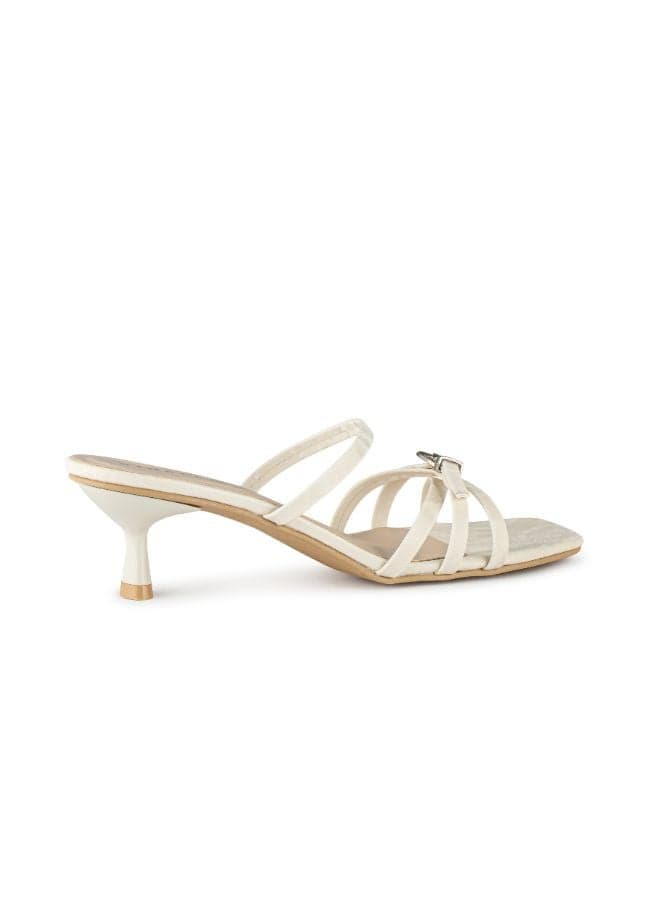 Multi Strap Mid Heel Sandals - Image 1