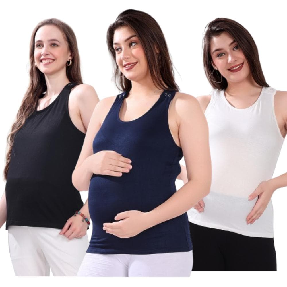 Maternity Nursing Tank Top for Women, Pack of 3 - Image 1