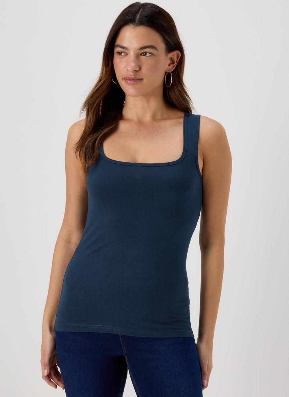 Navy Short Vest for Women - Image 1