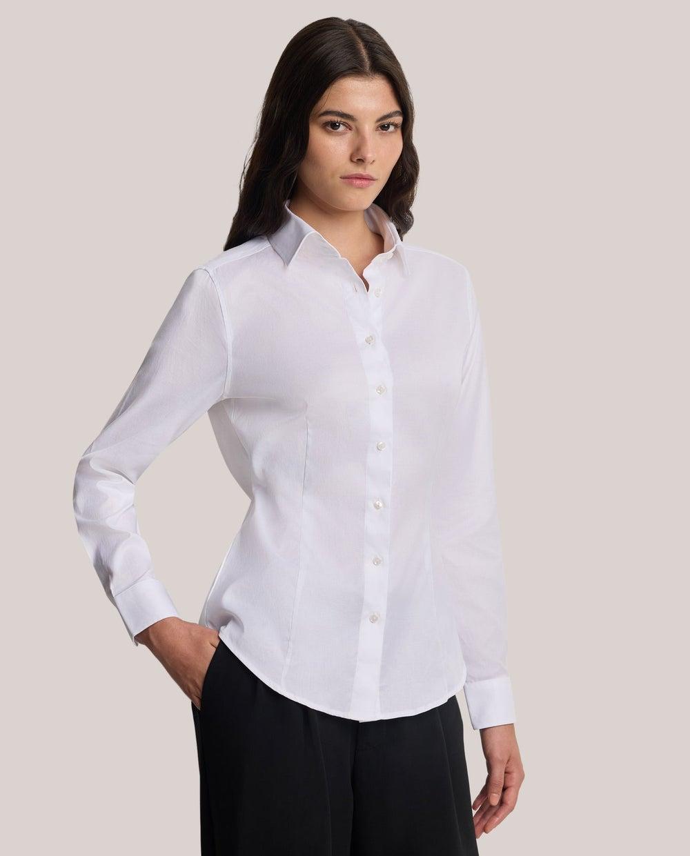 Long Slim Fit Royal Oxford Stretch Shirt - Image 1