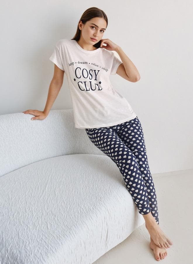 Women’s Pyjama Set T-Shirt and Pants - Image 1