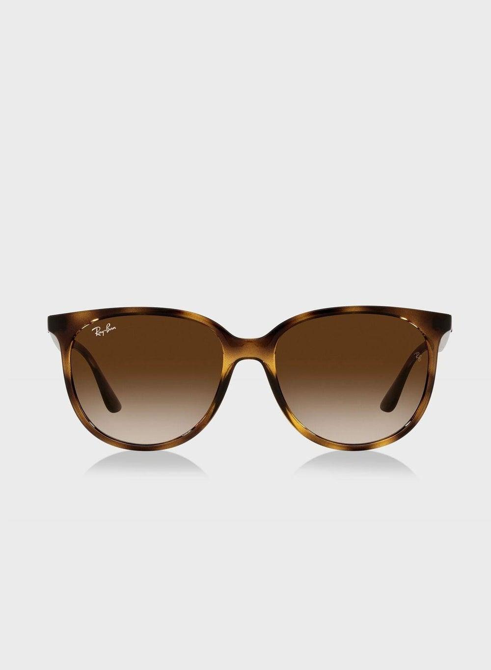 0Rb4378 Aviator Sunglasses with Angular Cat-Eye Lines - Image 1