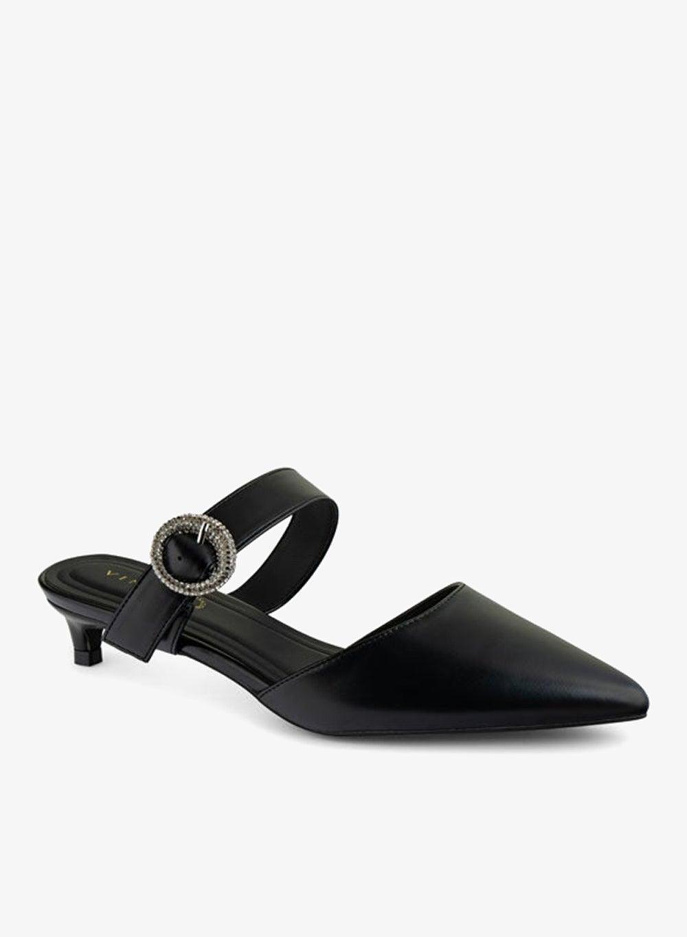 Women Pointed Toe Mid Heel Single Strap Sandals - Image 1