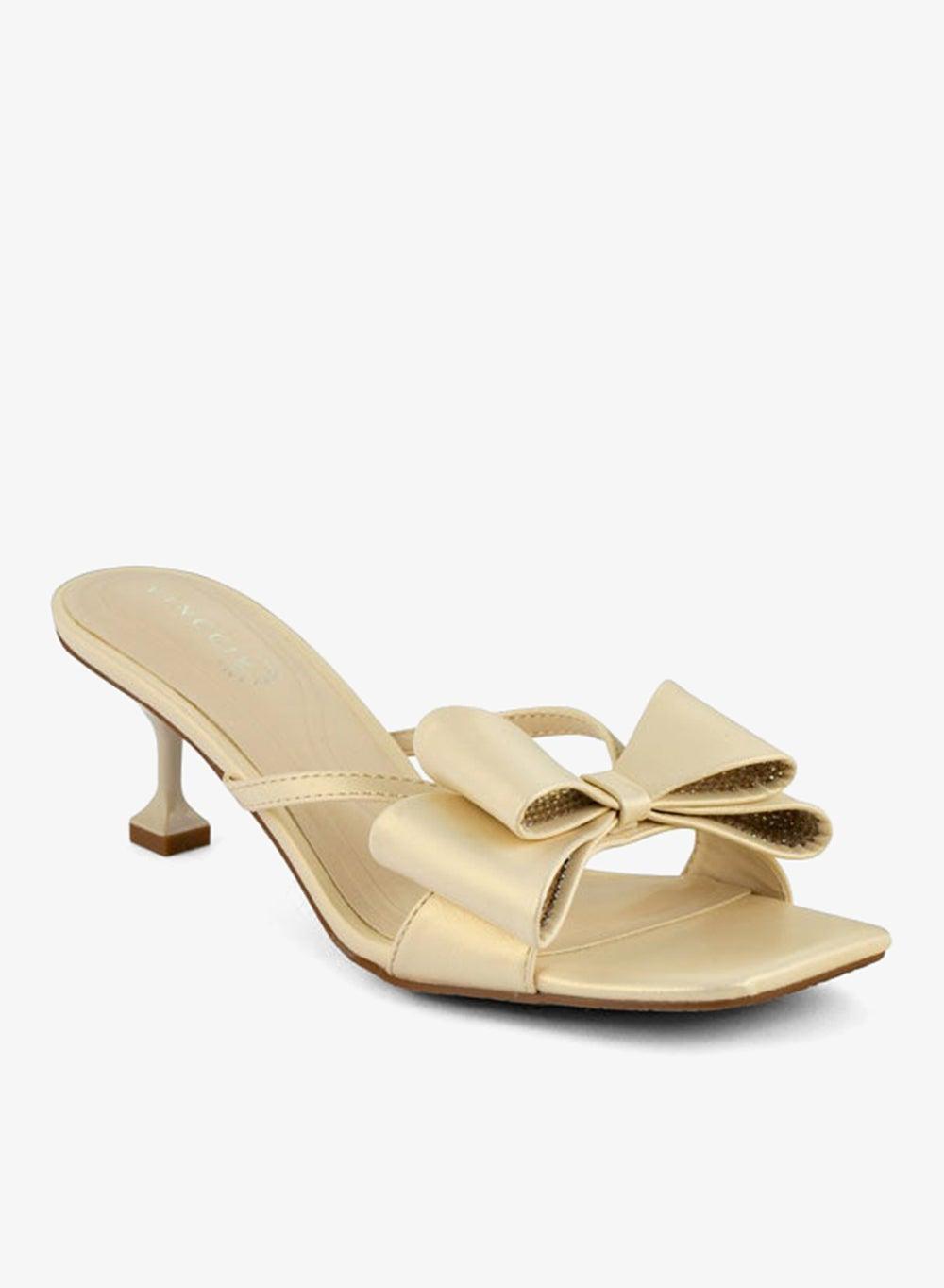 Women Single Strap Mid Heel Sandals - Image 1