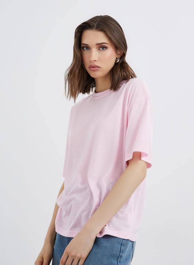 Slogan Print Oversize T-Shirt for Women - Image 1