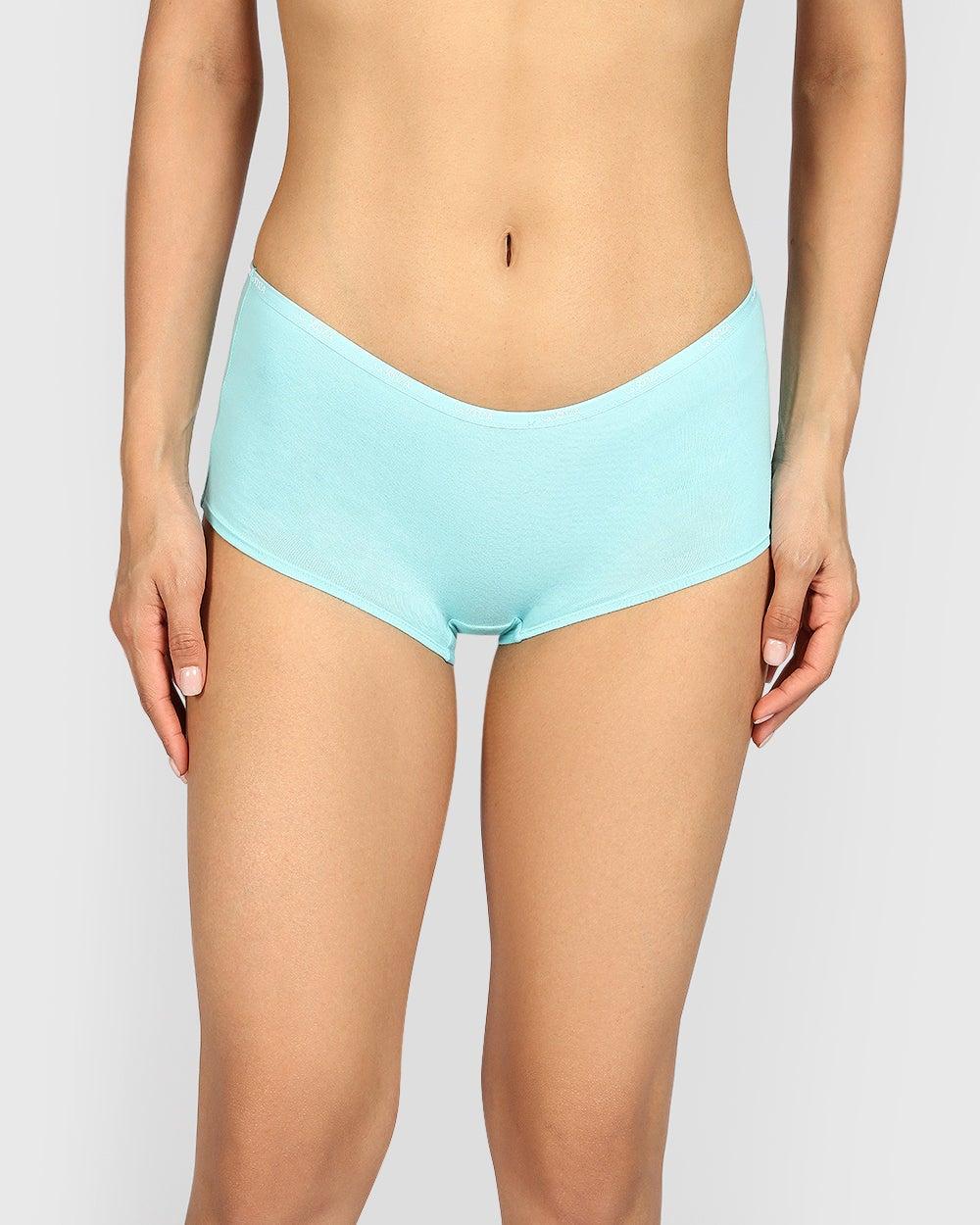 La Senza Remix Cotton Boyshort in Aqua Splash - Image 1