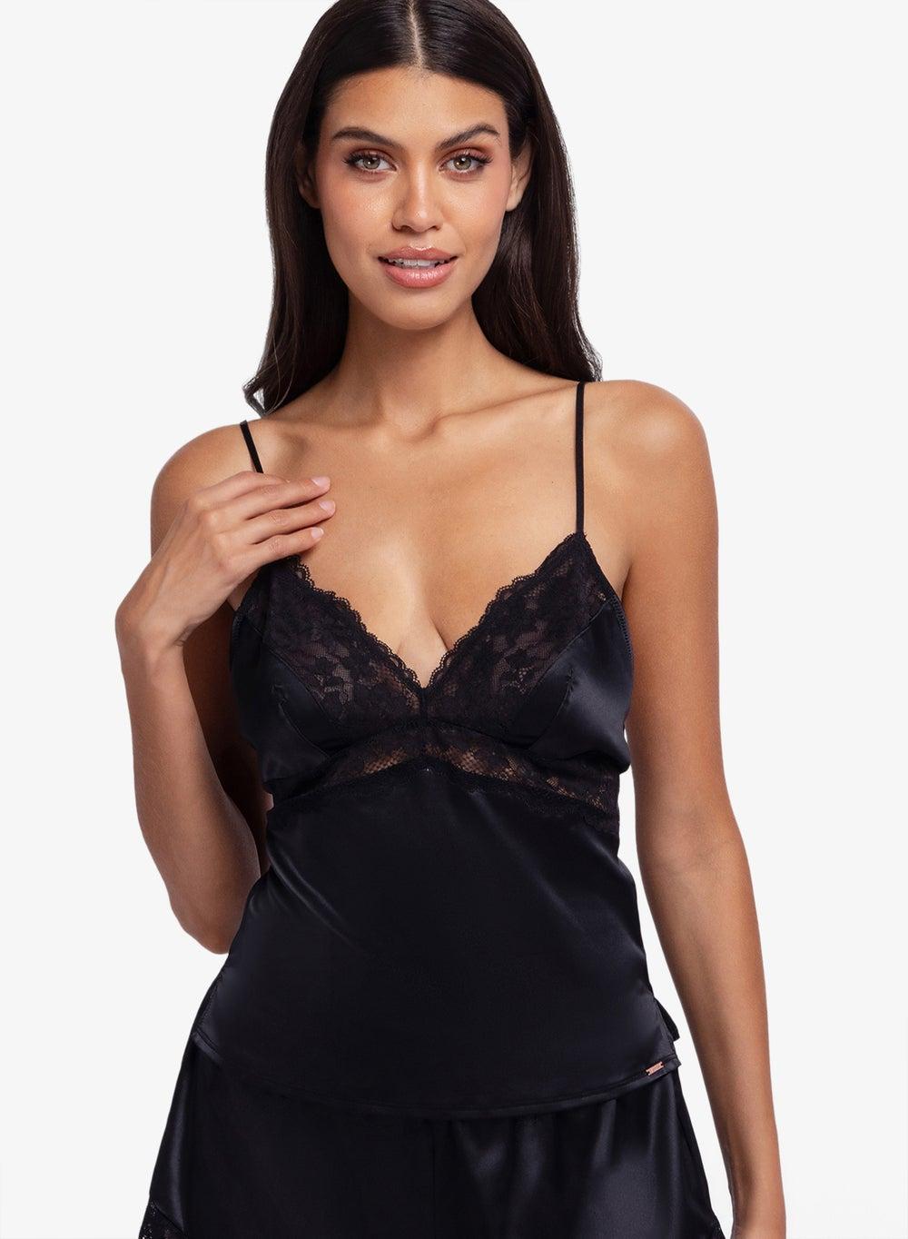 CAMISOLE Low-Cut V-Neck Plain Lingerie Top - Image 1