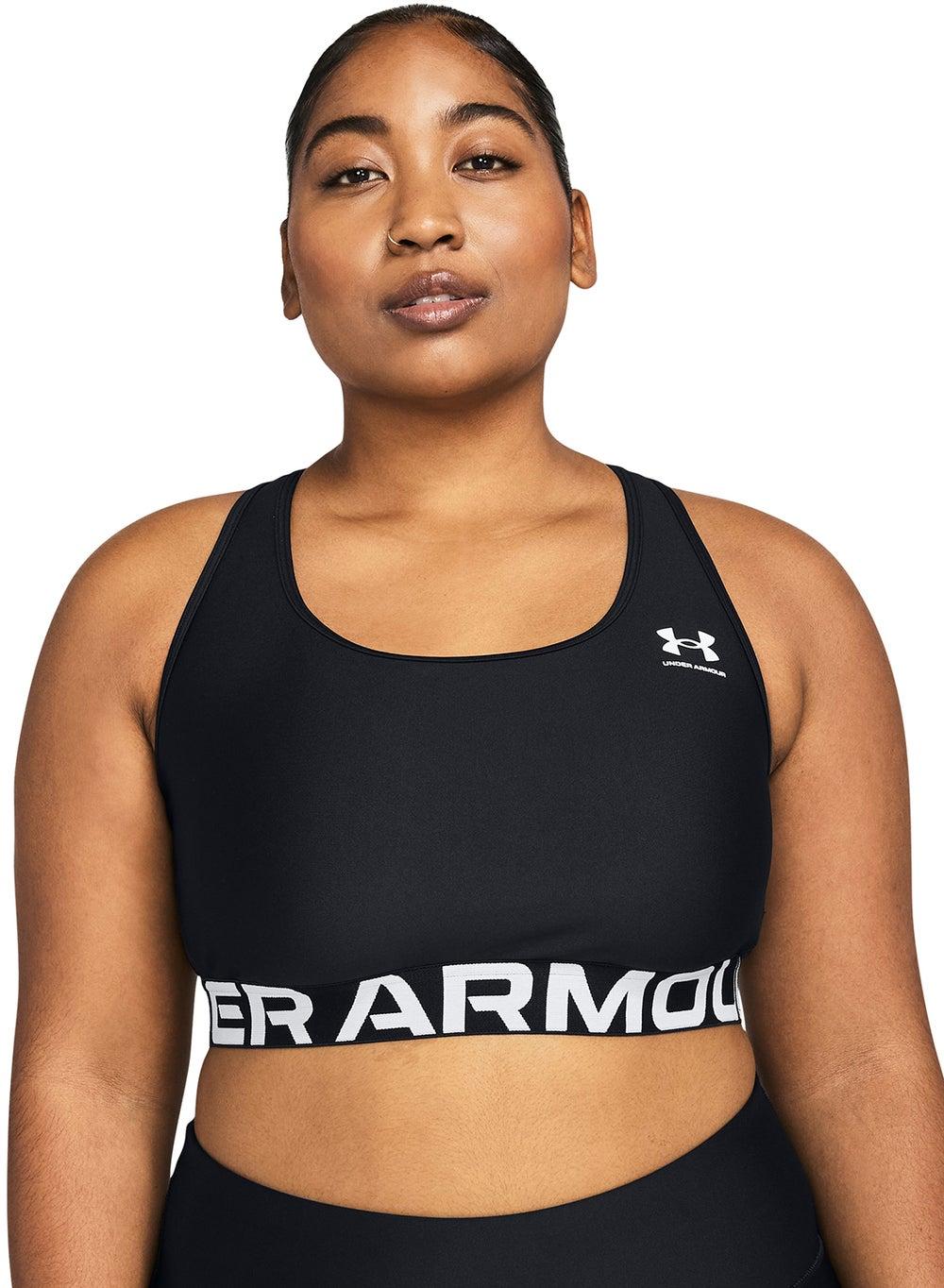 HeatGear Mid-Length Branded Sports Bra - Image 1