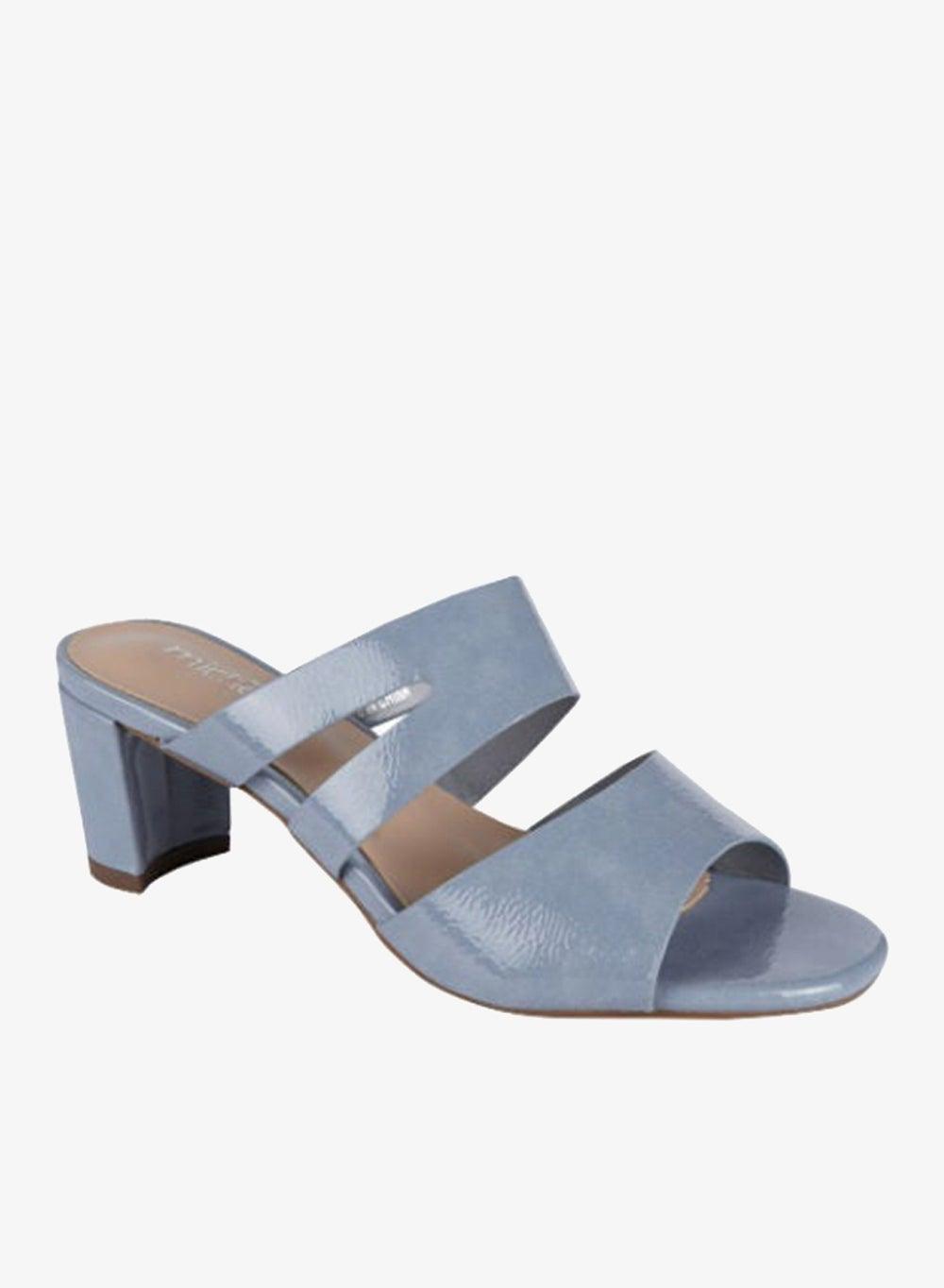 Michelle Morgan Ladies Mid Heel 214RC19M Blue Mule Sandals - Image 1