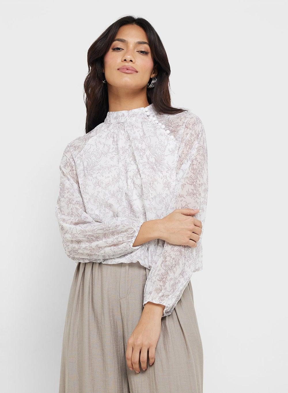 Floral Print Top for Everyday Styling - Image 1