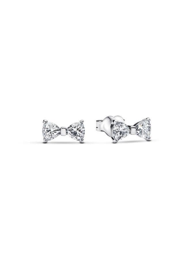 Sparkling Small Bow Stud Earrings - Image 1
