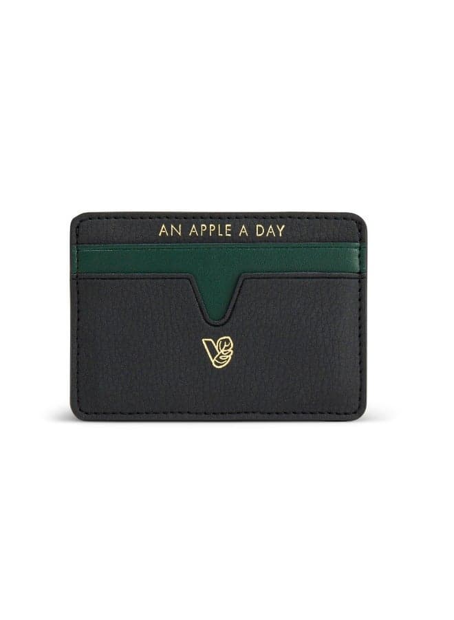 Cider Black Apple Leather Card Holder with 5 Slots - Image 1