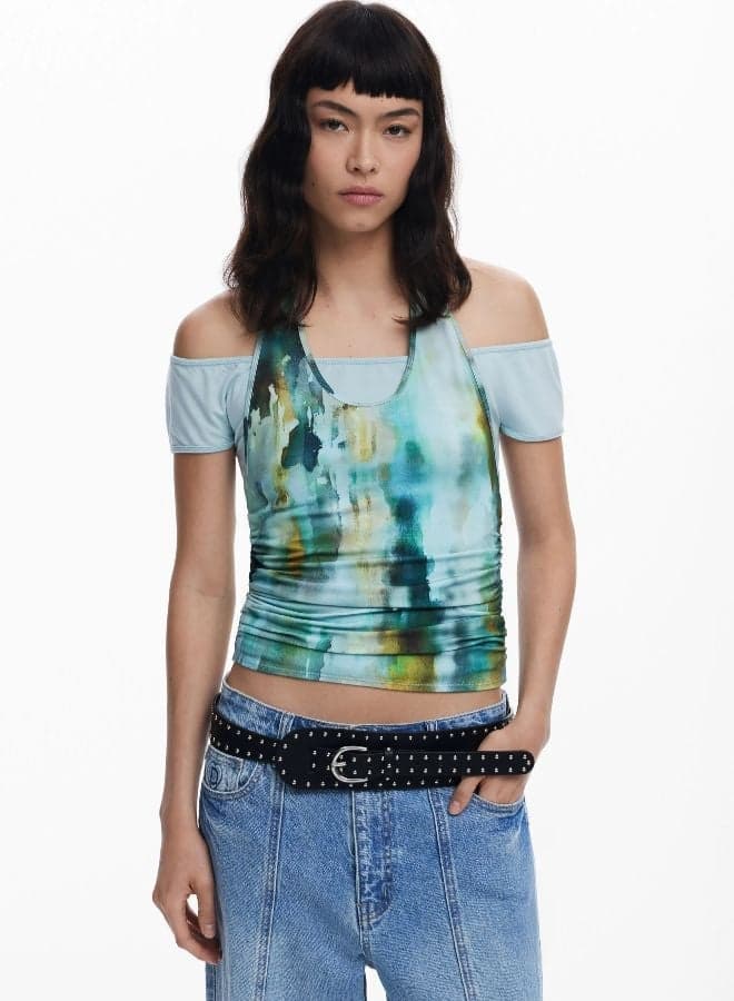 Double-Layer Effect Women’s T-Shirt - Image 1