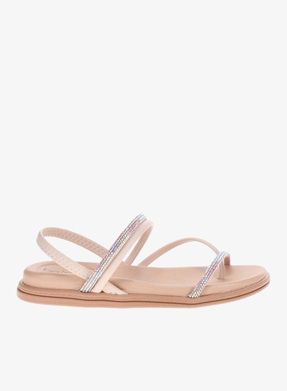Beira Rio Cream Ladies Flat Sandals, Made in Brazil - Image 1