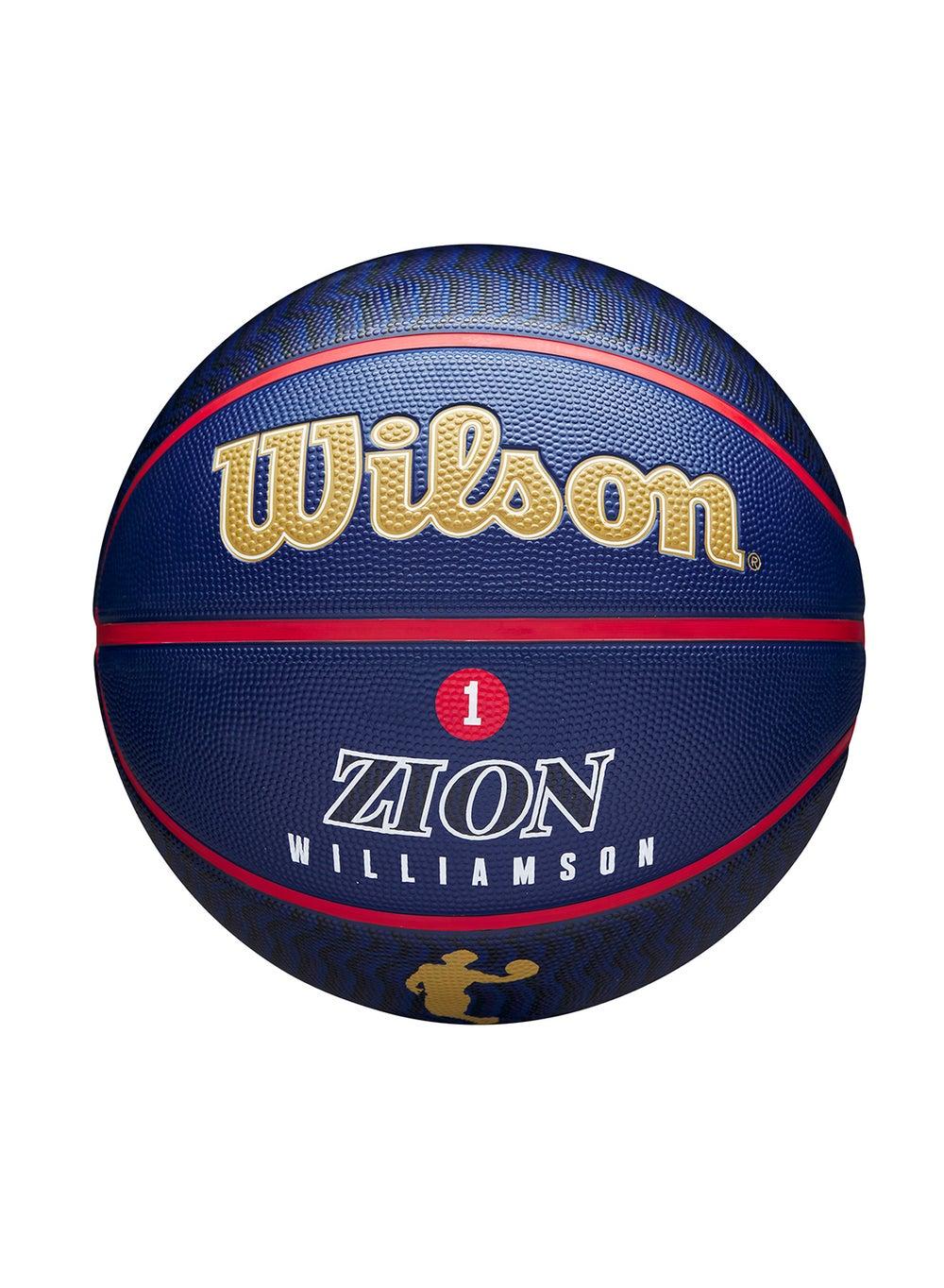 NBA Player Icon Outdoor Basketball Zion Size 7 Blue/Gold - Image 1